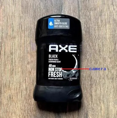 Axe Men Deodorant Stick Bottle Camera 1296P 2K HD Motion Detection Record