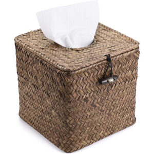 Hand Woven Tissue Box Dispenser With 4K UHD Wifi Camera